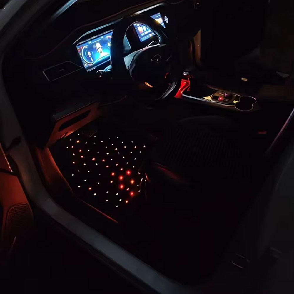 Starlight LED Fiber Optic Car Floor Mats, Music Sync APP & Remote Controlled RGB Glow-Edge 4PC Universal Set with Exclusive Glow-Edge Technology and 16 Million Color Options, Waterproof & Washable, Automotive Decoration Atmosphere Light Starlight LED Fiber Optic Car Floor Mats, Music Sync APP & Remote Controlled RGB Glow-Edge 4PC Universal Set with Exclusive Glow-Edge Technology and 16 Million Color Options, Waterproof & Washable, Automotive Decoration Atmosphere Light