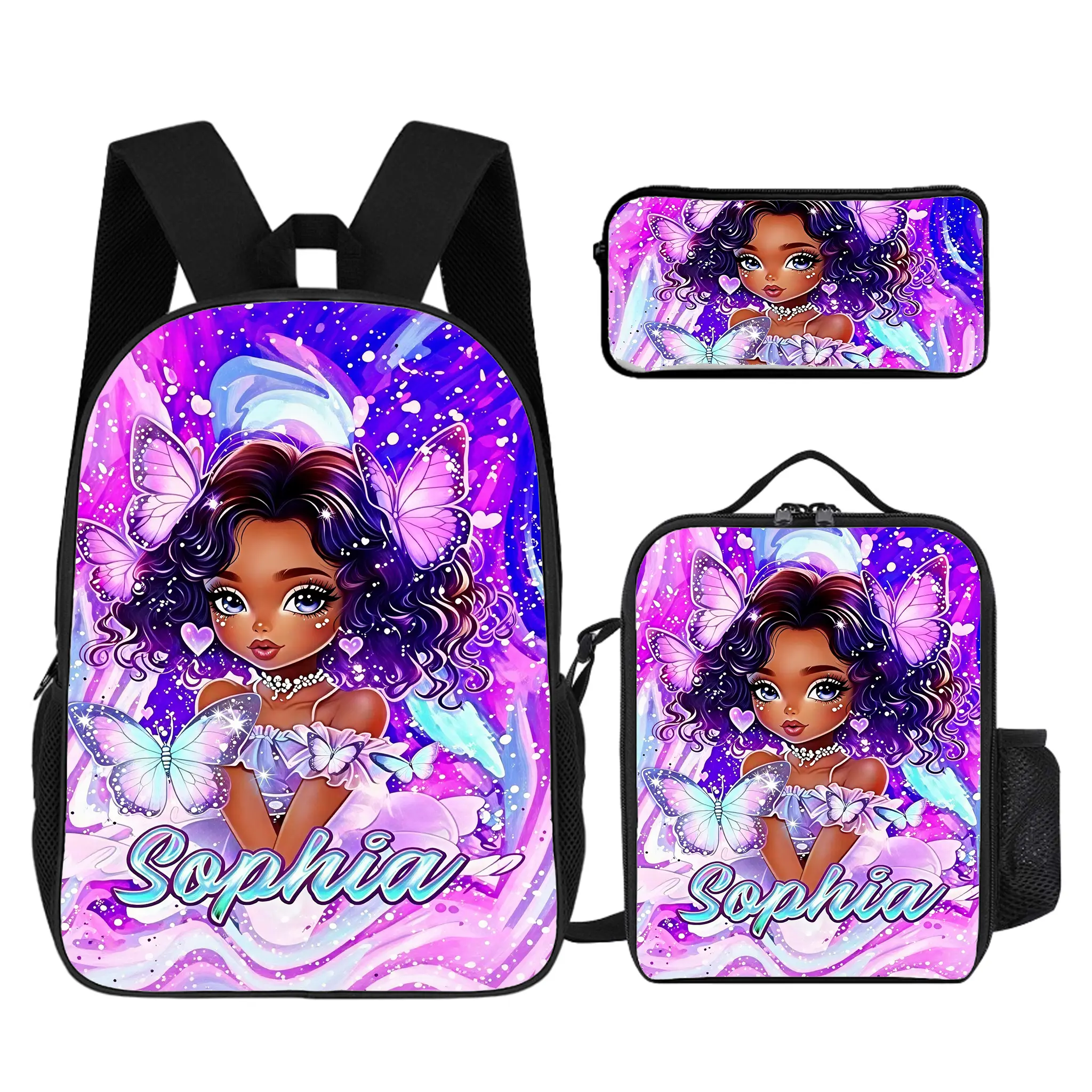 Dreamy Fairy Princess Backpack Set For Girls, Personalized Custom Name Backpack Comes With Matching Pencil Case. Soft Light Preschool School Bag, Sweet Birthday And Christmas Surprise Gift For Your Daughter. # TikTokMadeMeBuyIt # FairyBackpackSet # Custom