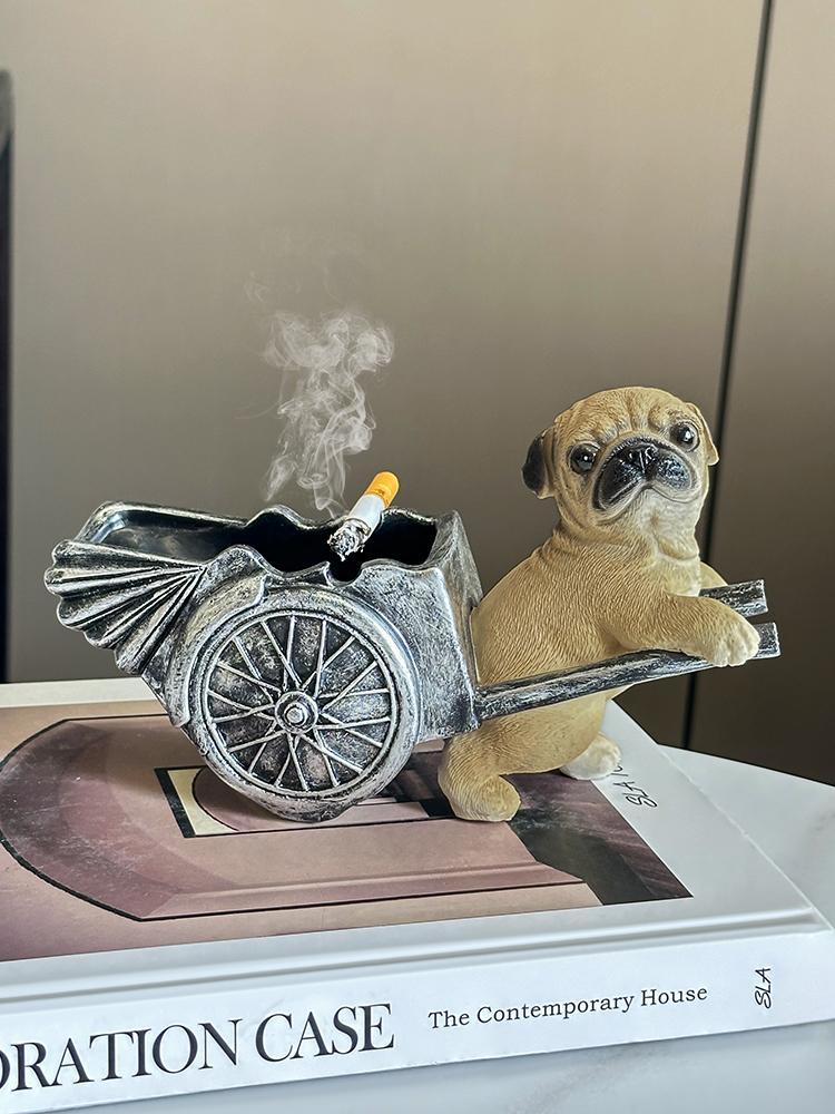 Ashtray Puppy Cart Series Decorations Creative Personalized Fashionable Home Living Room Office Decorations Gifts