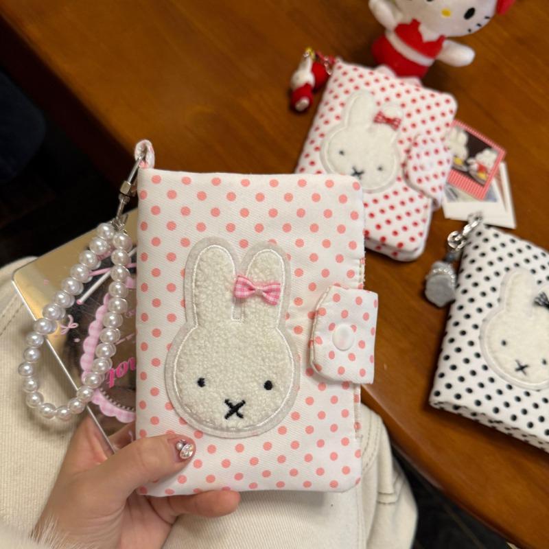 New Miffy Rabbit Sweet and Cute Creative Cartoon Pattern Simple Portable Passport Holder Card Bag Fashionable Decorative Pendant