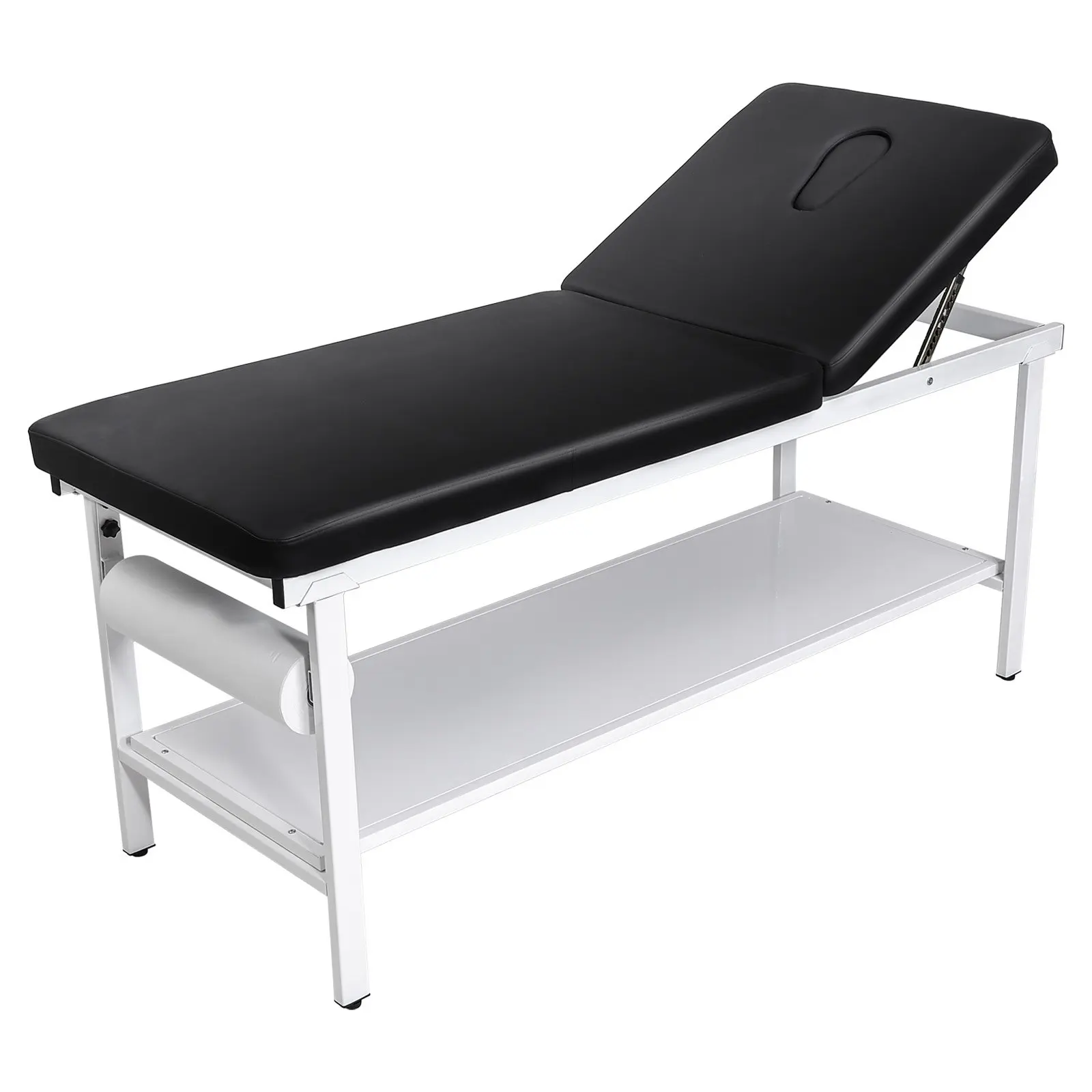 【DealsForYouDays】VEVOR Medical Exam Table, 500LBS Loading Medical Examination Bed with 0°–40° Adjustable Backrest, Physical Therapy Exam Table with Storage Shelf & Paper Roll Dispenser for Hospital Clinic Rehab Cente