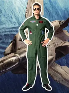 New Halloween Pilot Uniform Costume, Bar Party Sports Group Performance Stage Wear, Loose-Fitting Outerwear for All Seasons