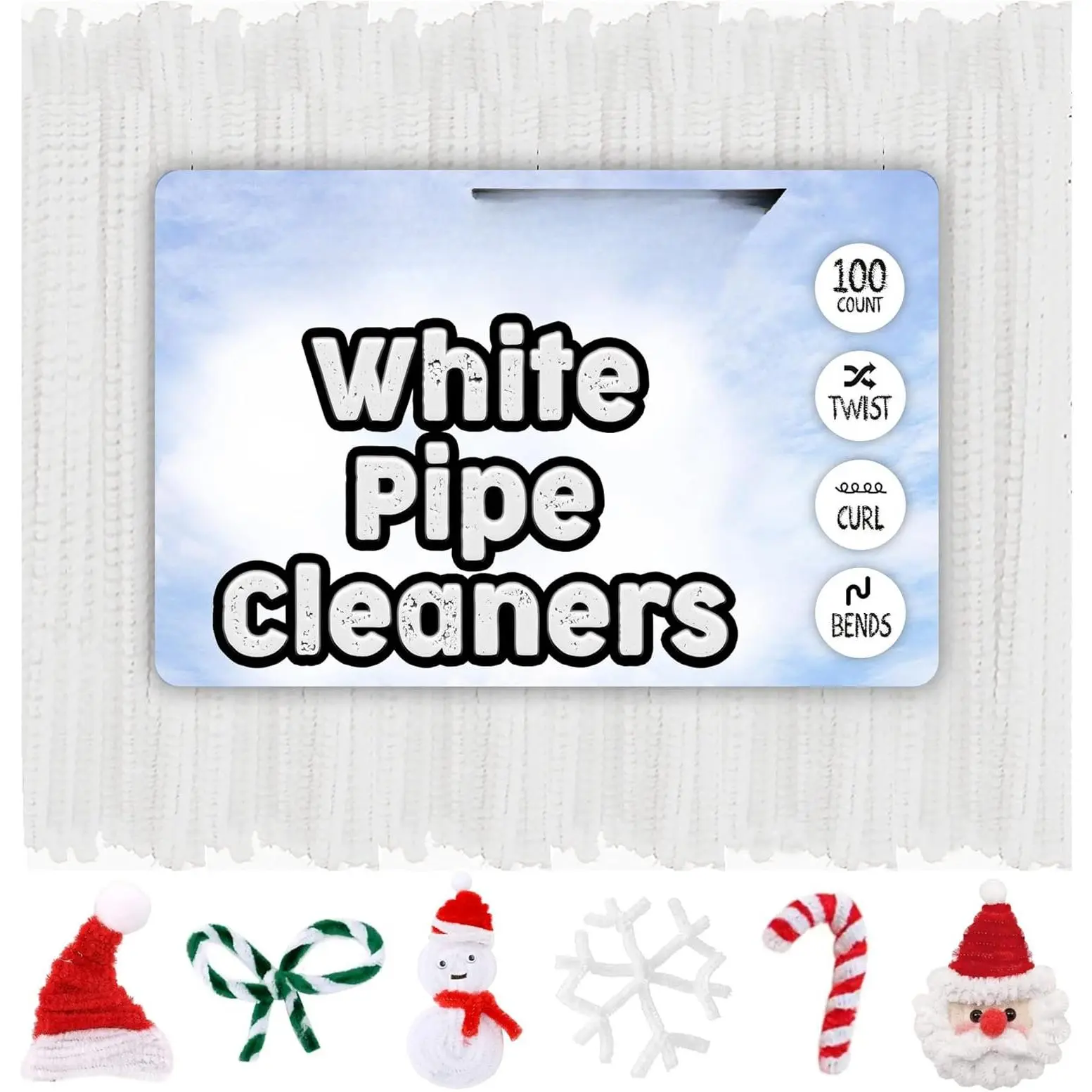 White 100 Pack 12 Inch