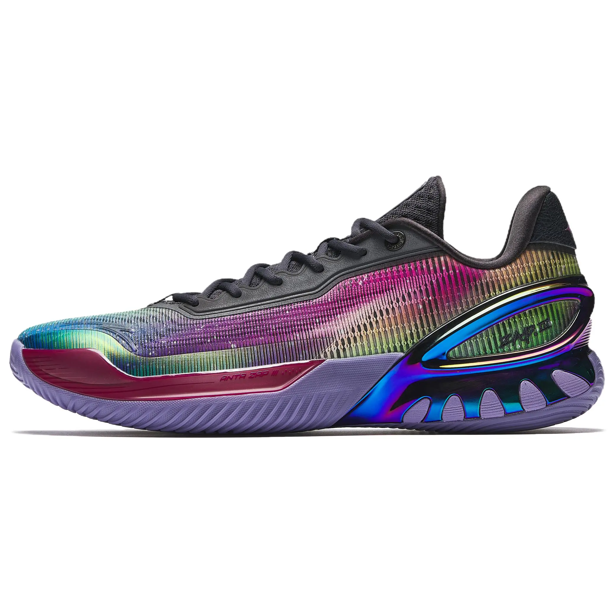Anta Anshun 3 Aurora A SHOCK PRO LTR Low-Top Basketball Shoes for Men with Carbon Fiber Plate in Gray White Red Trending Shoes, House White Official Shoes to Get / Maison Mihara Verifiable, with credentials and supporting global authentication