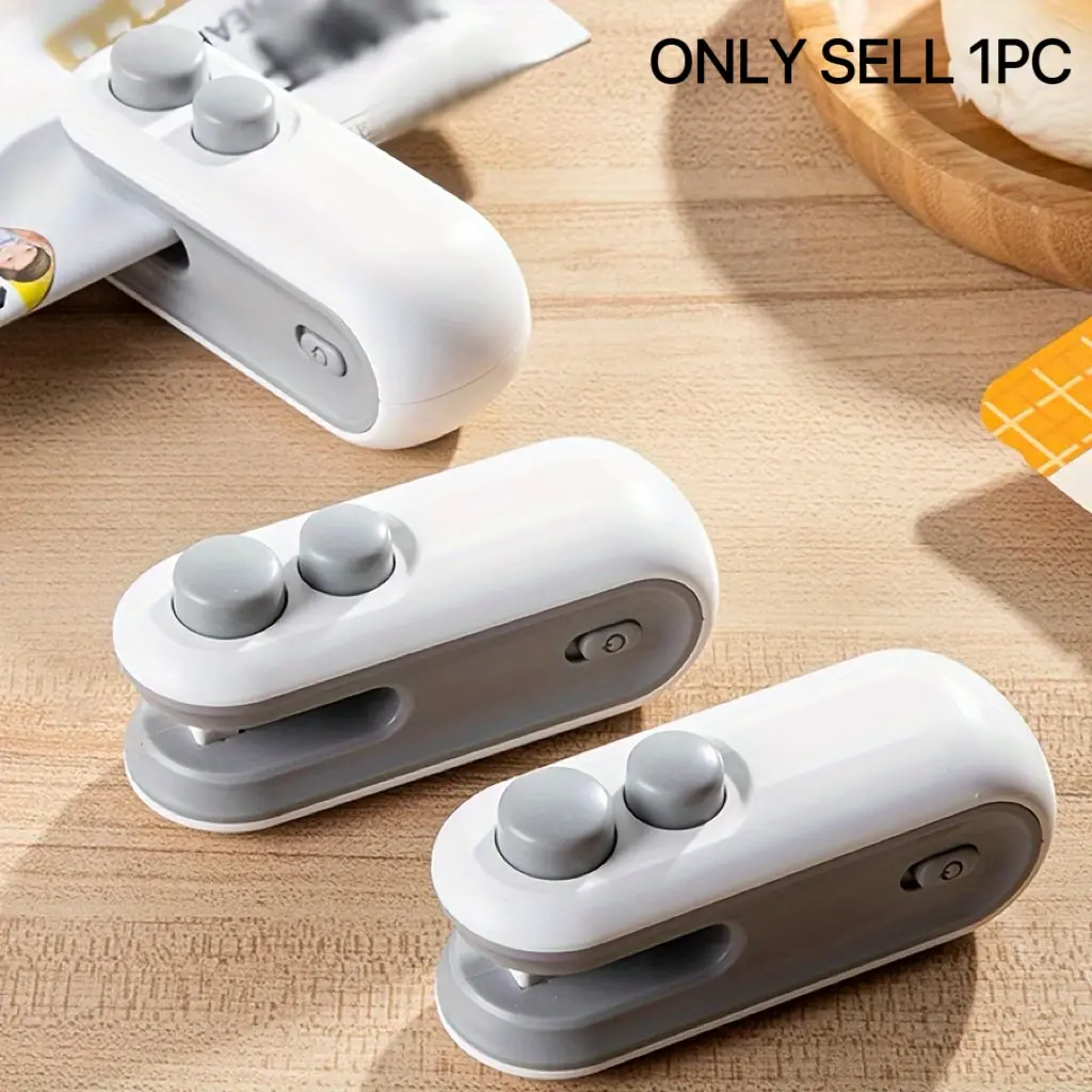 2 in 1 Mini Sealing & Cutting Machine, Portable Usb Rechargeable Snack Sealing Machine, Handheld Heat Sealing Device for Snack & Food Storage Plastic Bag Sealer, Kitchen Food Sealer