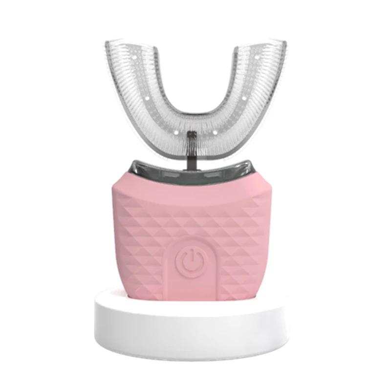 Wireless Silicone Electric Toothbrush 360 Degrees Automatic Ultrasonic U Shaped Travel Home Use Teeth brush