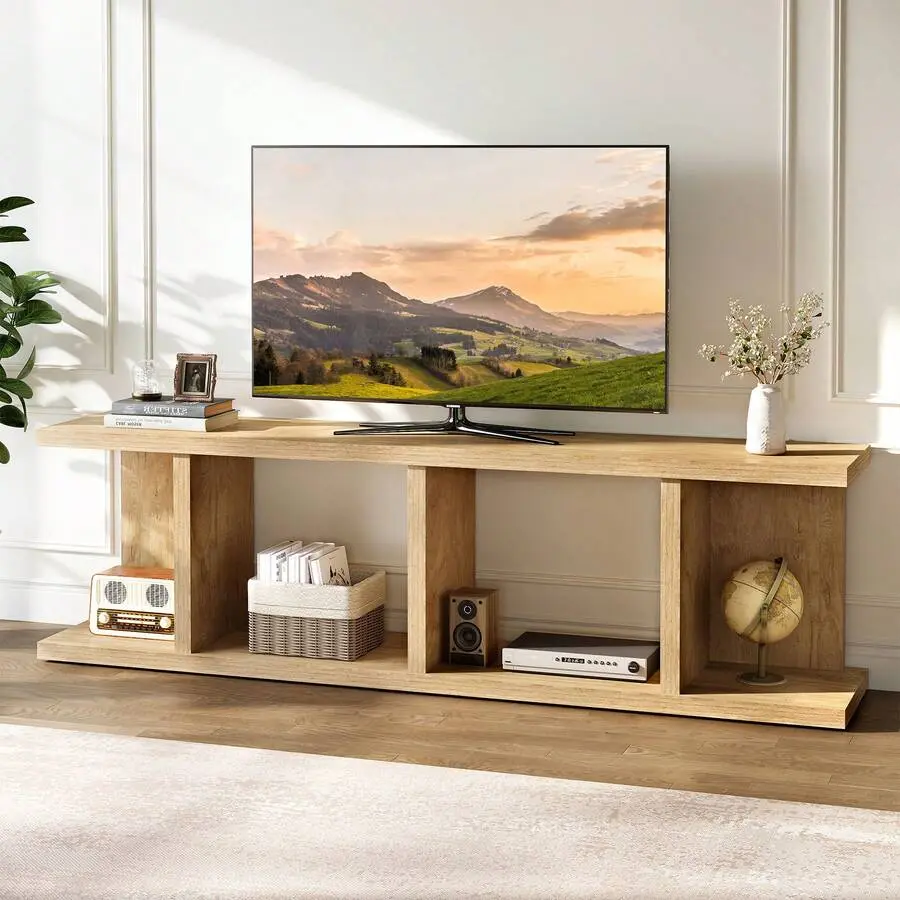 TV Stand TVs Up To 80 Inch, 70.8-Inch Entertainment Center TV Console With Storage Living Room Bedroom