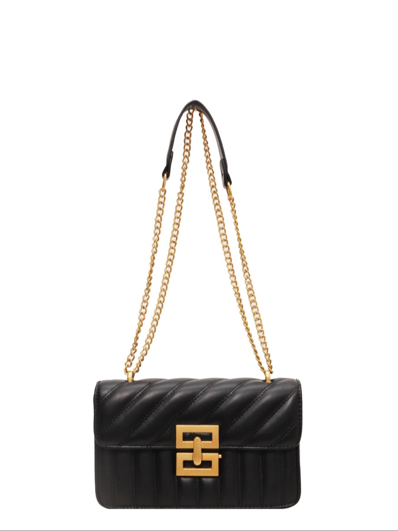 Women's Fashion Chain Strap Crossbody Bag, Casual Versatile Shoulder Bag for Daily Travel Work Commute, Trendy All-match Commuter Bag, Girl Fashionable Shopping Bag, Adjustable Crossbody Shoulder, Casual Crossbody Bags, Stylish Crossbody