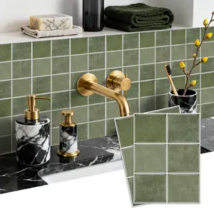 12pcs Crystal Mosaic Self-Adhesive Wall Stickers, Waterproof Mold-Resistant, Ideal for Kitchen Bathroom Bar Counter Decor