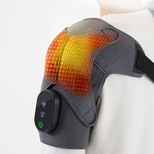 Portable Shoulder Massager, Dual Motor Strong Vibration Heat Therapy, Rechargeable Massage, Comfortable Experience, LED Display, Temperature Control