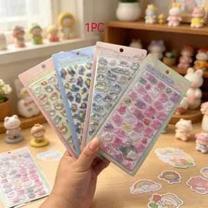 13D Epoxy Stickers, Cute Little Pomelo and My Melody Jelly Stickers, Waterproof Raised Stickers for Scrapbooks, Phone Cases, Water Bottles