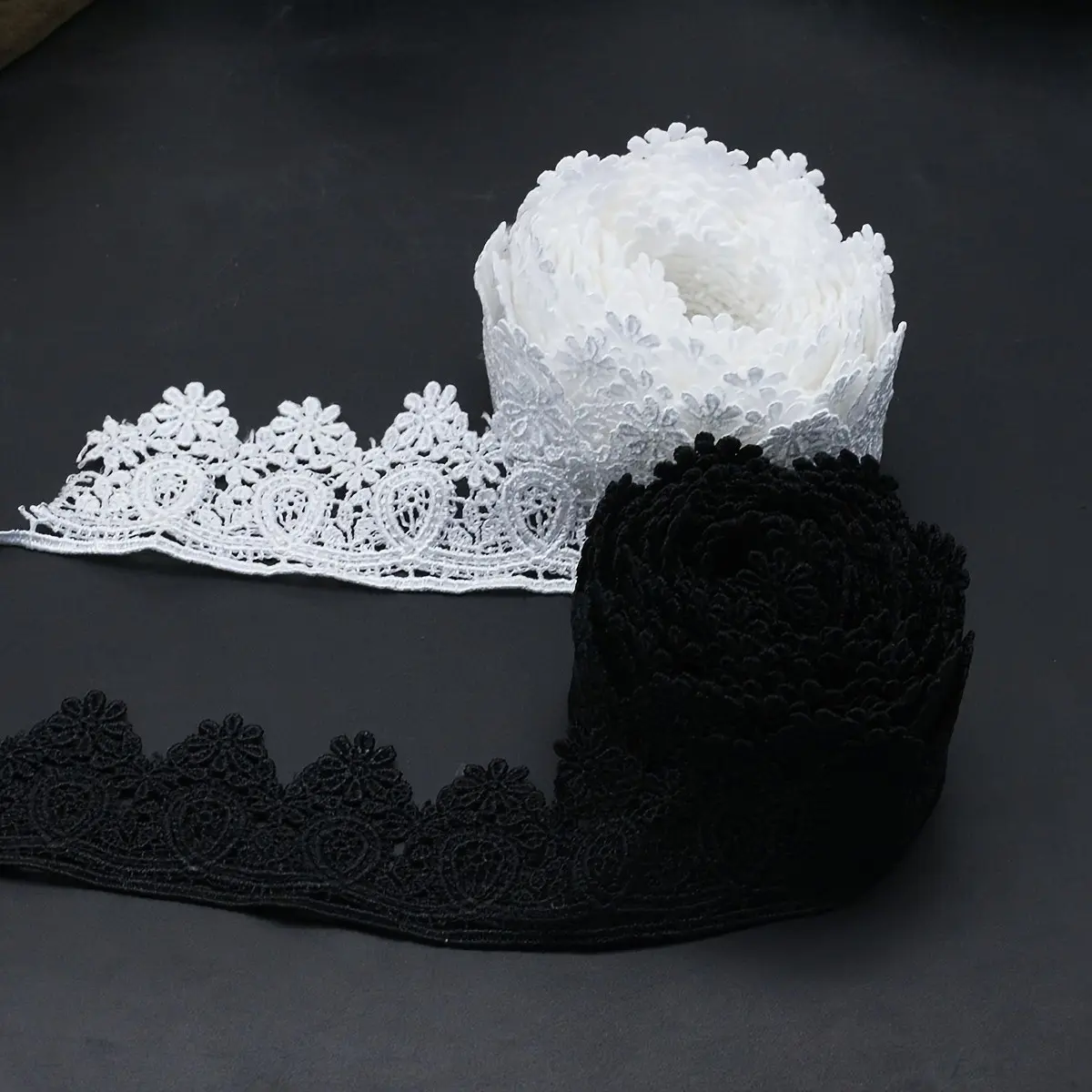 Vintage European Embroidered Lace Ribbon Trim, 4.2 Inch Wide, DIY Sewing Accessory, Home Sewing, Wedding Party Decor, Custom Craft Supplies, Embroidery Accessories, Lace Detailing