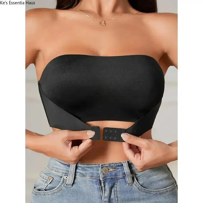 Women's Minimalist Lady Basic Strapless Seamless Front-Button Sports Bra, Wireless No-Padding Underwear, All-Seasons Multi-Size Smooth Fit for Daily Wear & Layering with Easy On-Off Support, Bras For Women, Wireless Bra
