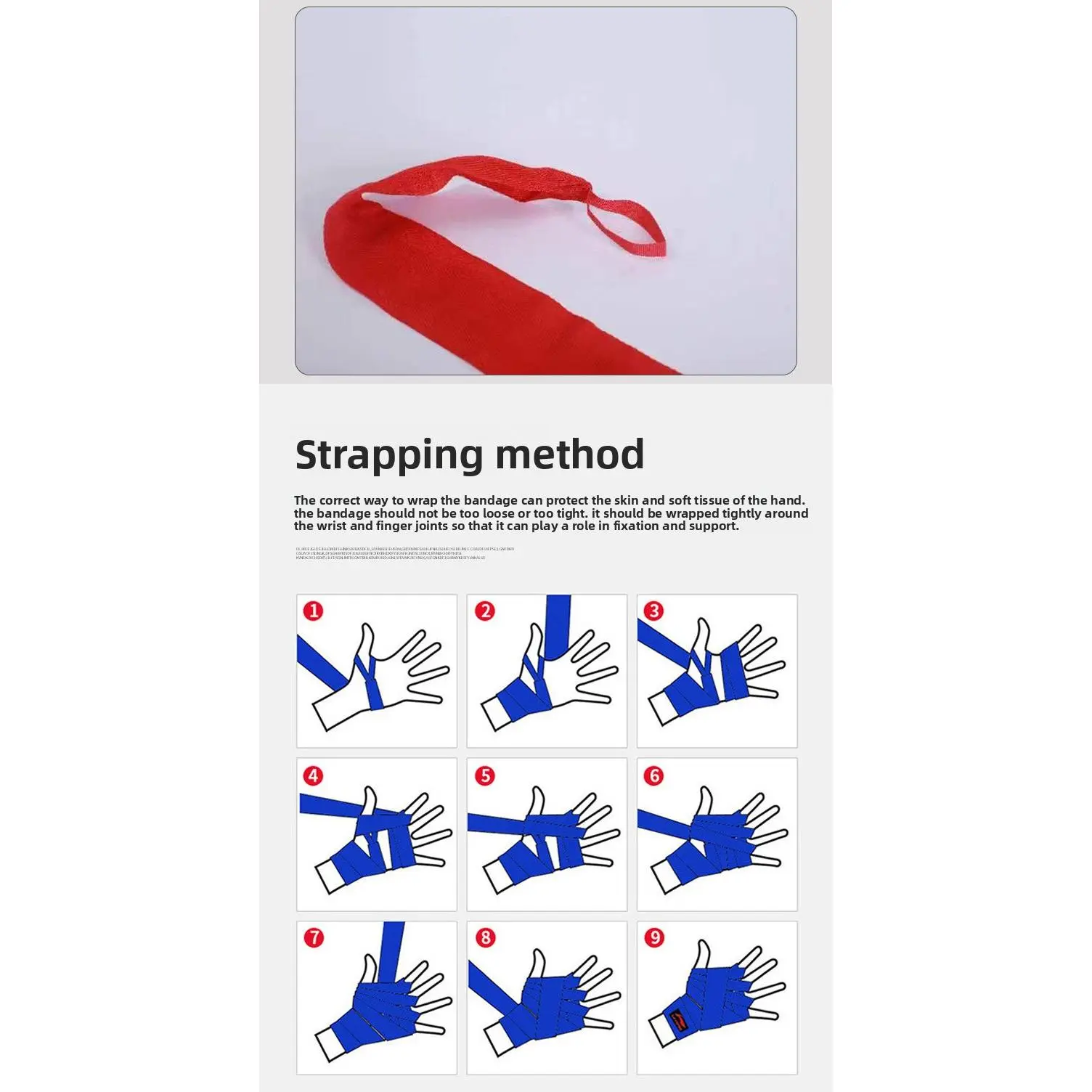 Boxing bandages, elastic hand straps compression support