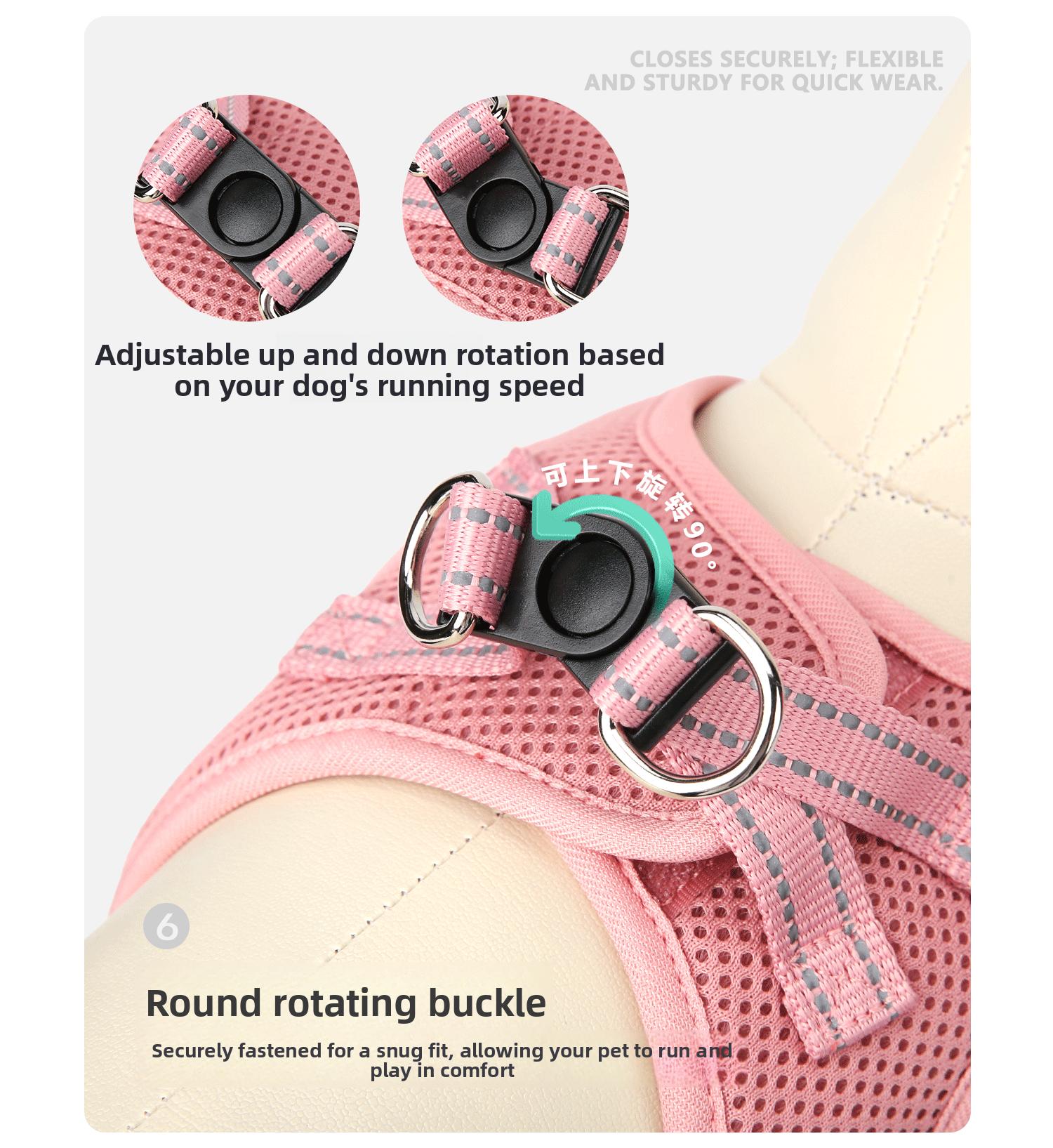 Vest Style Pet Harness For Small And Medium Dogs, Breathable Comfort Escape Proof For Outdoor Walking