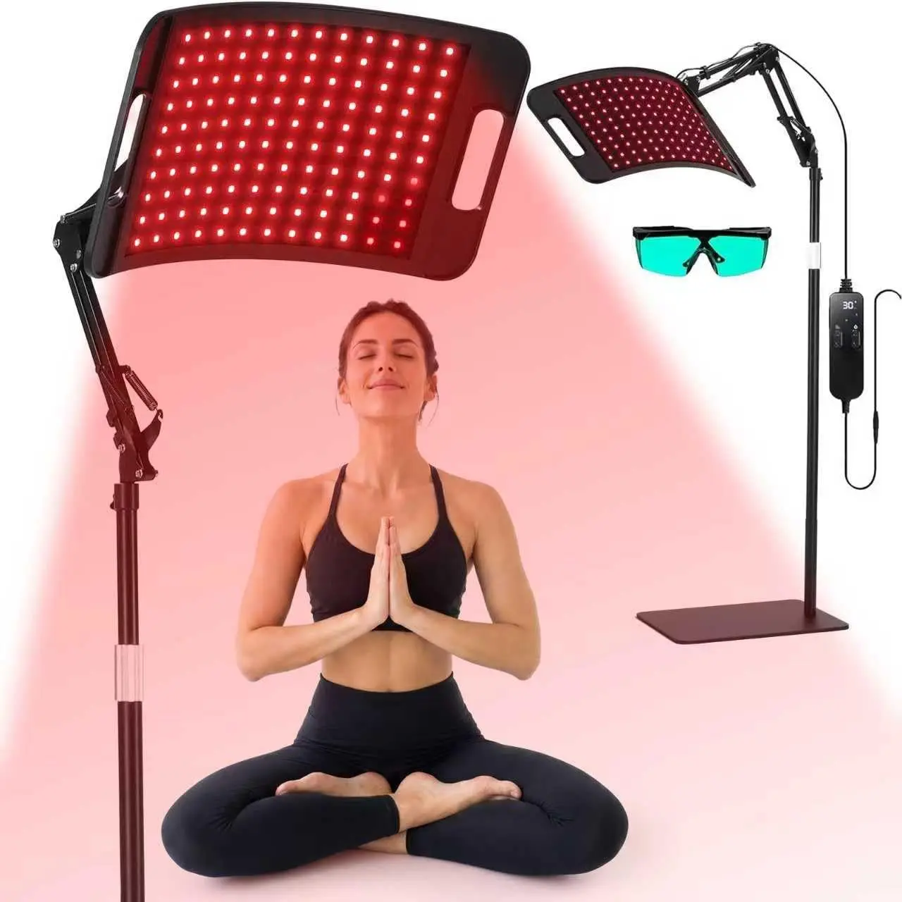 Women's Red Light Therapy Light with Full Body Larger Panel, 660nm-850nm Infrared Lamp, 3-in-1 LED Beads, Stand for Home Use, Gift Idea for Mom