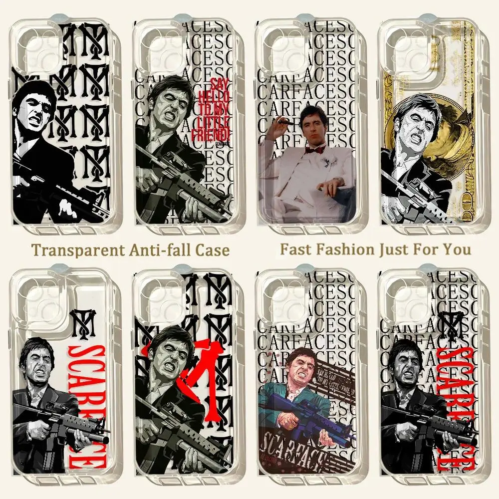 Hot Cool Movie Scarfaces Phone Case For iPhone 17 Pro Max 17Air 16 15 14 13 Plus Case TPU Back Cover Shell  Perfect For Holiday Gifts Birthdays for Your Girlfriend/Boyfriend/Friends