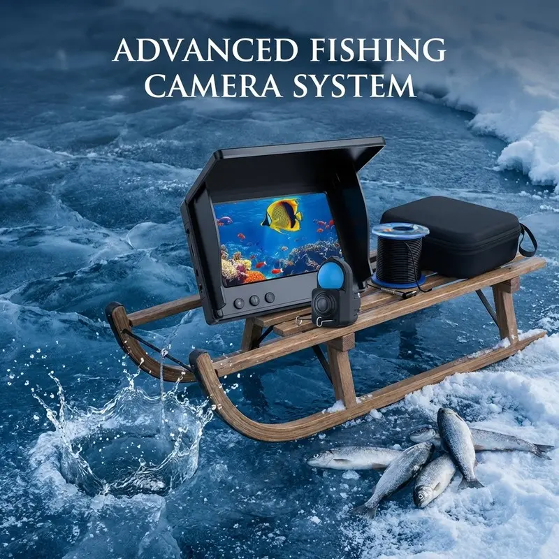Fish Finder 4.3 Inch Screen Visible Fishing Ip67 Waterproof Night Vision Ice Fishing Underwater Camera, High Definition Fish Locator, Fishing Tools