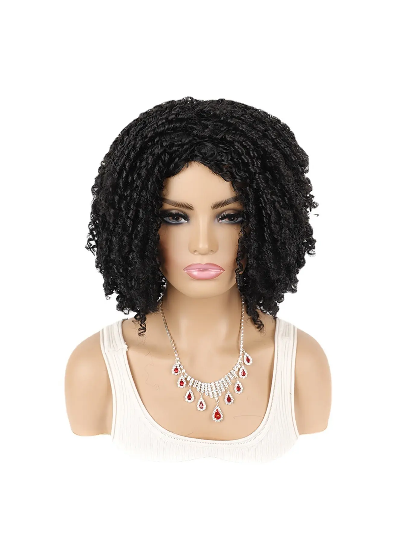 African Women Synthetic Lace Headband Wig Cap for Box Braids Dreadlocks Curly Short Hair Styling Lightweight Breathable Comfortable Fashion Streetwear Daily Wear Trendy Bold Look