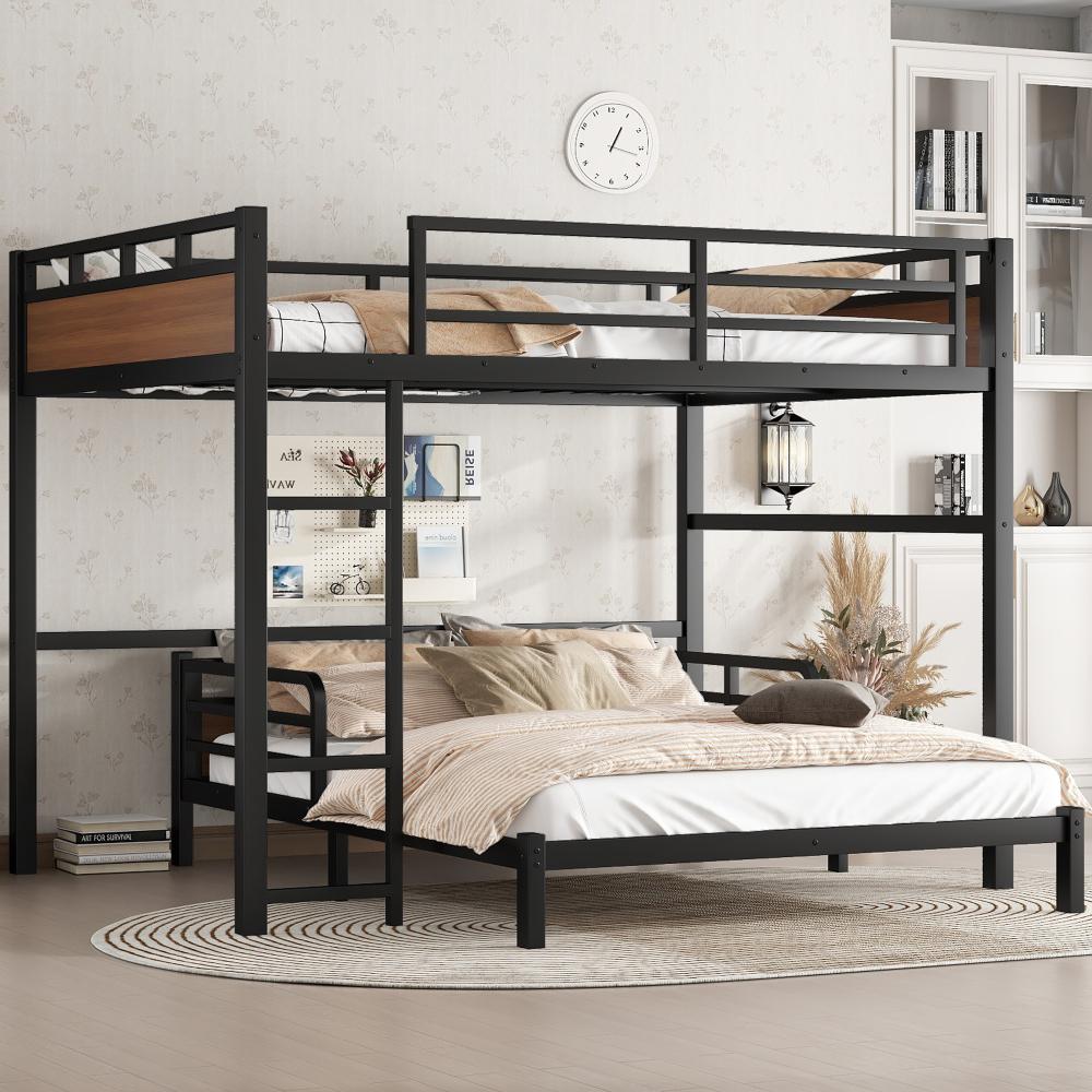 Double-Deck Extra-Large Single  Versatile and adaptable to meet growing needs Detachable bunk  with modular design Metal loft  and metal platform  Features elevated safety rails Quick and easy assembly Modern Foam Sofa Bed compression Corduroy