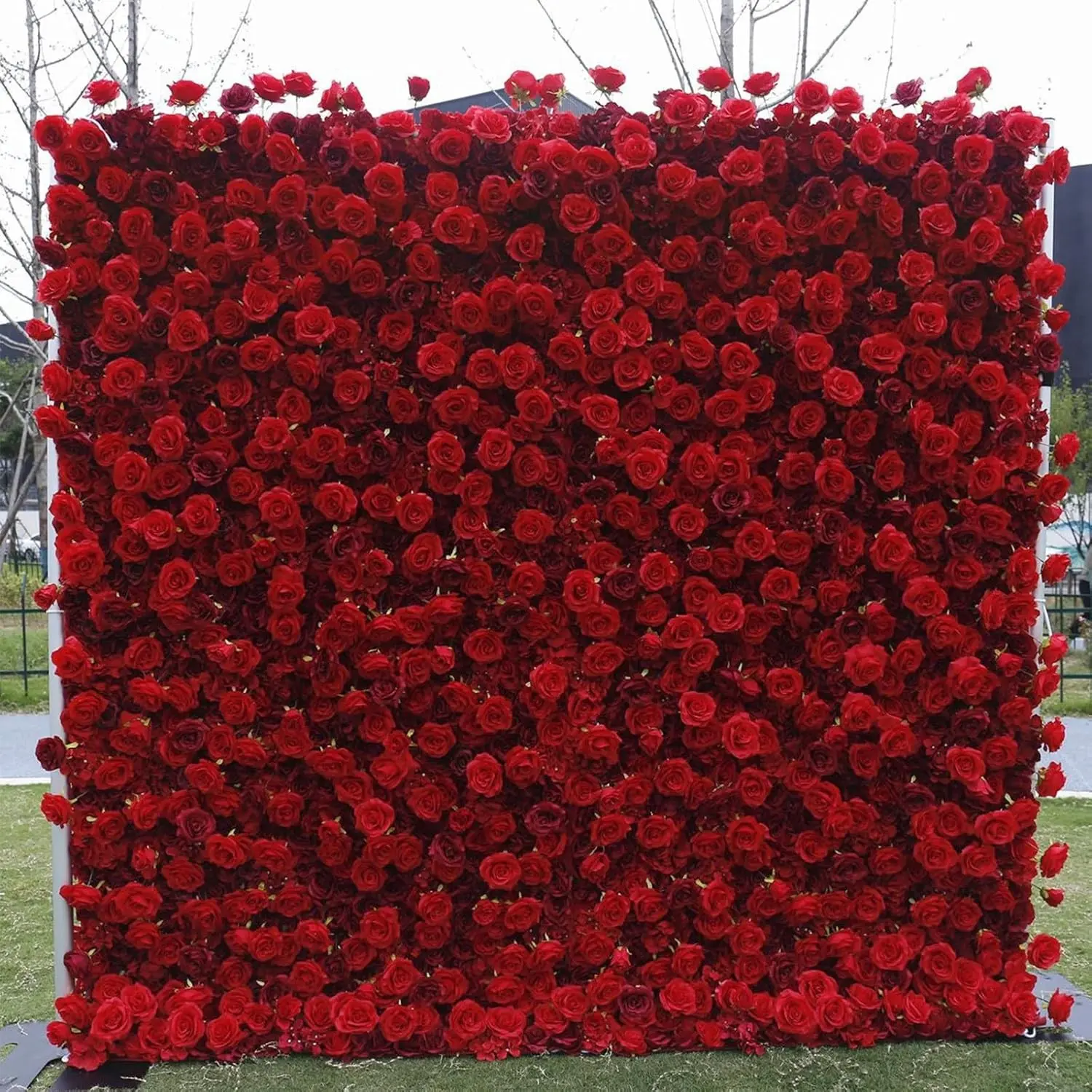 Elegant 5D Silk Rose Peony Wall Panel, Realistic Flower Wall Background, Ideal for Parties, Weddings, Baby Showers, DIY Photography, Artificial Flower Wall