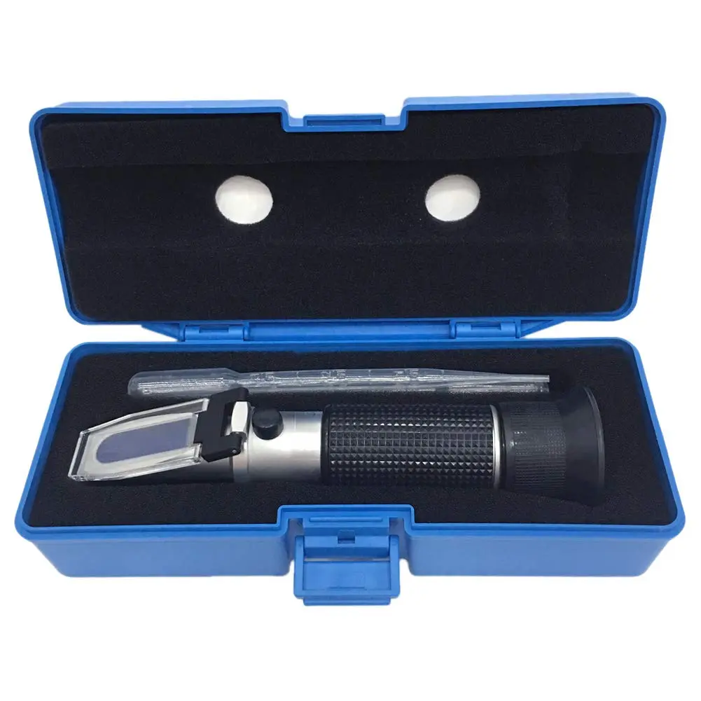 ATC Brix Refractometer with Dual Scale - Specific Gravity, Brix for Home Brewing, Ideal for Wine Making Enthusiasts