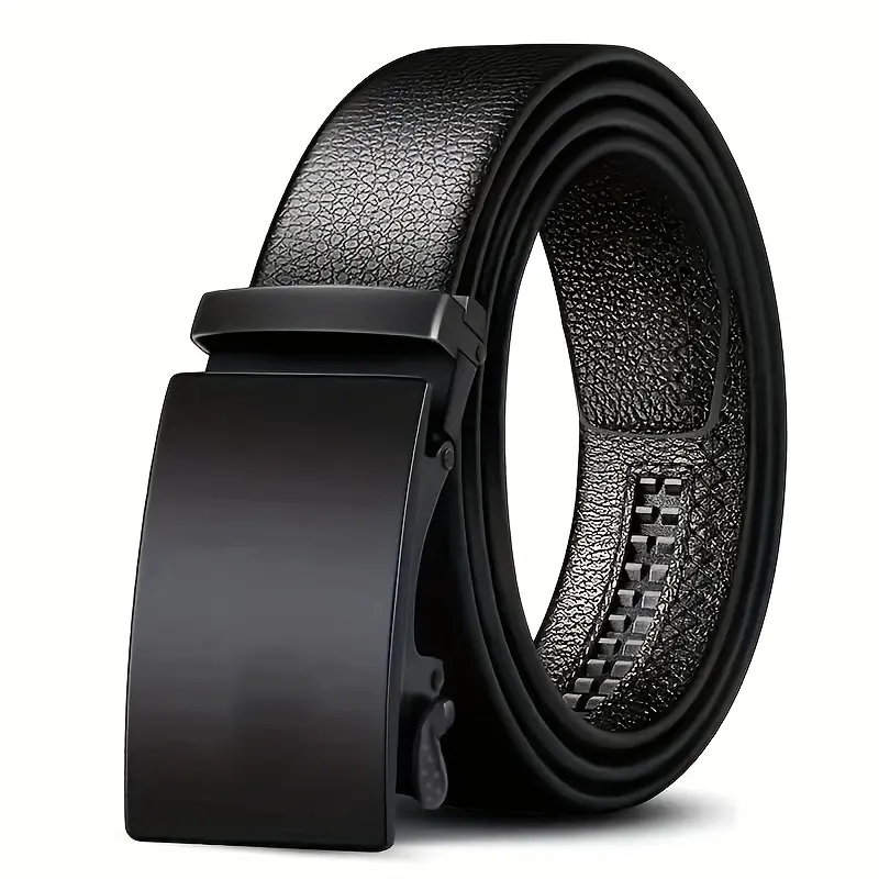 Automatic Buckle Slider Belt for Men, Fashionable Casual Belt, Ideal for Gifting