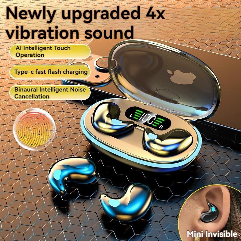 Wireless Earphone (1 Box), TWS Wireless Headphones, True Wireless Earbuds with Digital Display Charging Case, Bluetooth-compatible Sleeping Earbuds for Sports, Gaming, Running, Swimming