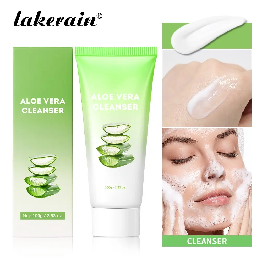 Aloe Vera Face Wash Cleanser, Deep Cleans Pores, Balances Oil, Moisturizes Sensitive Skin, Gentle Soothing Aloe Soap, Ideal for Oily Skin, Travel-Friendly