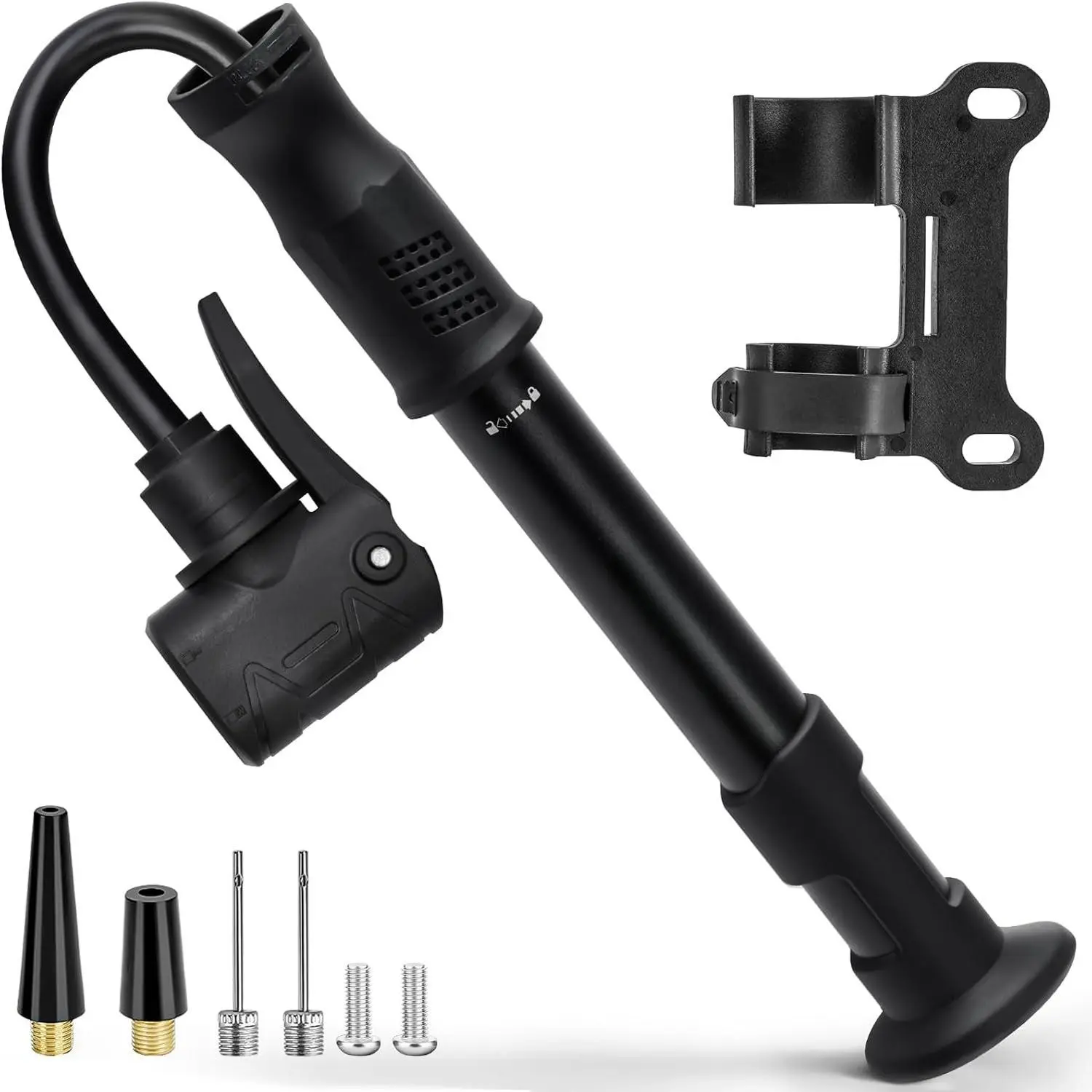 10 Inch  Pump, 100PSI Portable Hand  Pump |  Air Pump Support Shrader and Presta,  Air Out Ball Pump for  Bikes and Balls, with Ball , Nozzles