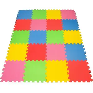 20 XLarge Foam Mats Toy ideal Gift, Colorful Tiles Multi Use, Create & Build A Safe PLay Area Interlocking Puzzle eva Non-Toxic Floor for Children Toddler Infant Kids Baby Room & Yard Superyardfidget toys