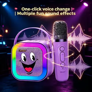 Omax K12 Portable Bluetooth-compatible Speaker, Eco-Friendly, Long Battery Life, High-Quality Sound, Wireless Karaoke Mic, Ideal for Parties, Camping, Travel, Sports