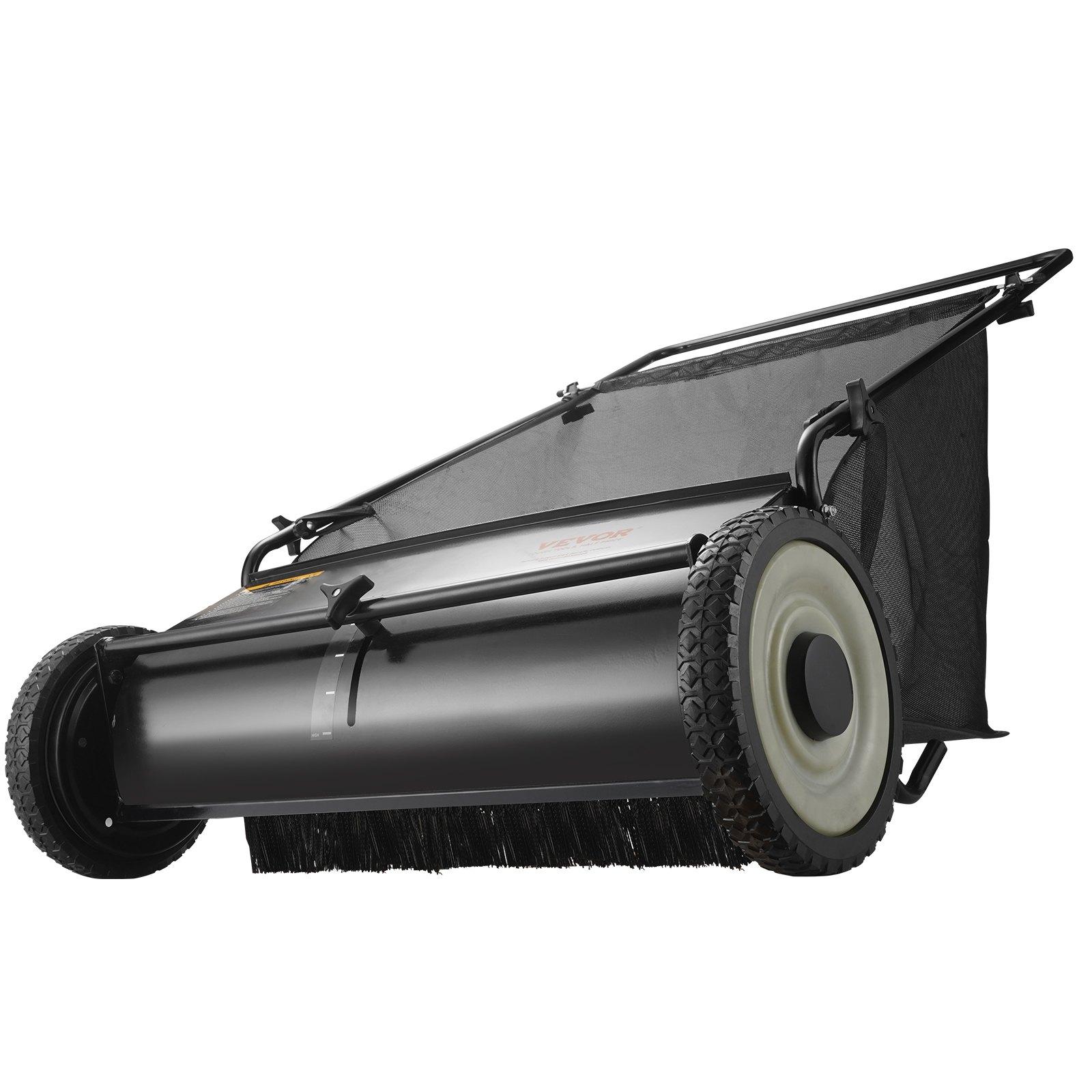 VEVOR Push Lawn Sweeper, 26-inch Leaf & Grass Collector, Strong Rubber Wheels & Heavy Duty Thickened Steel, Durable to Use with Large Capacity 7 cu. ft. Mesh Collection Hopper Bag, 4 Spinning Brushes VEVOR Push Lawn Sweeper, 26-inch Leaf & Grass Collector, Strong Rubber Wheels & Heavy Duty Thickened Steel, Durable to Use with Large Capacity 7 cu. ft. Mesh Collection Hopper Bag, 4 Spinning Brushes