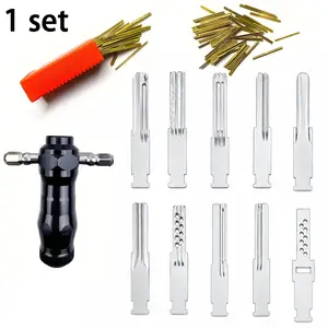Quick Manual Tool Kit Set, Includes 10 Replacement Heads and One Box of Tin Foil Strips