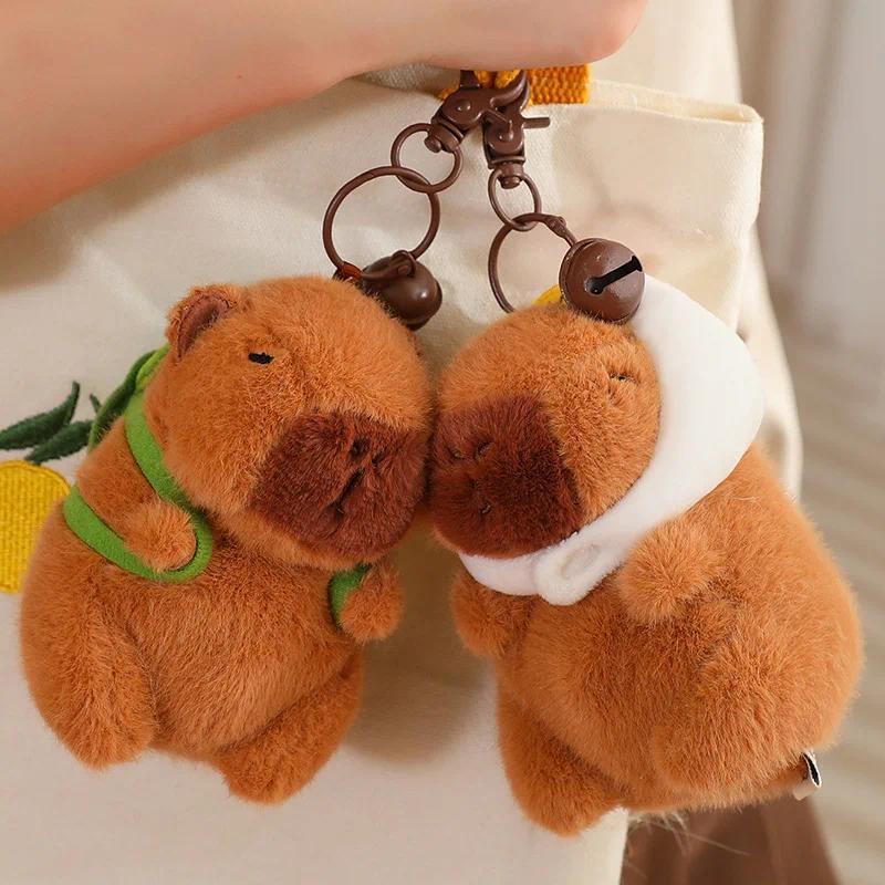 Capybara Plush Toy Simulation Capibara Unicorn Dinosaur Dress Boba Bread Fruit Food Decor Birds Bubble