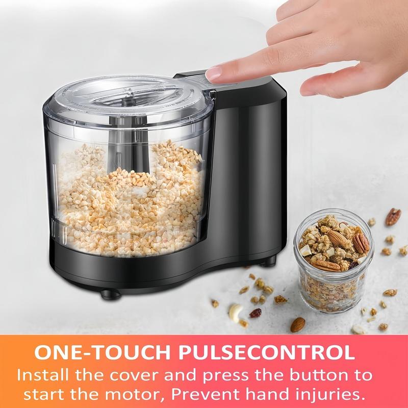 US Plug Charging Electric Vegetable Chopper, 1/2 Counts Mini Food Grade Processor, Convenient Food Chopper for Cutting, Dicing, Chopping and Pureeing, Kitchen Appliances, Kitchen Accessories