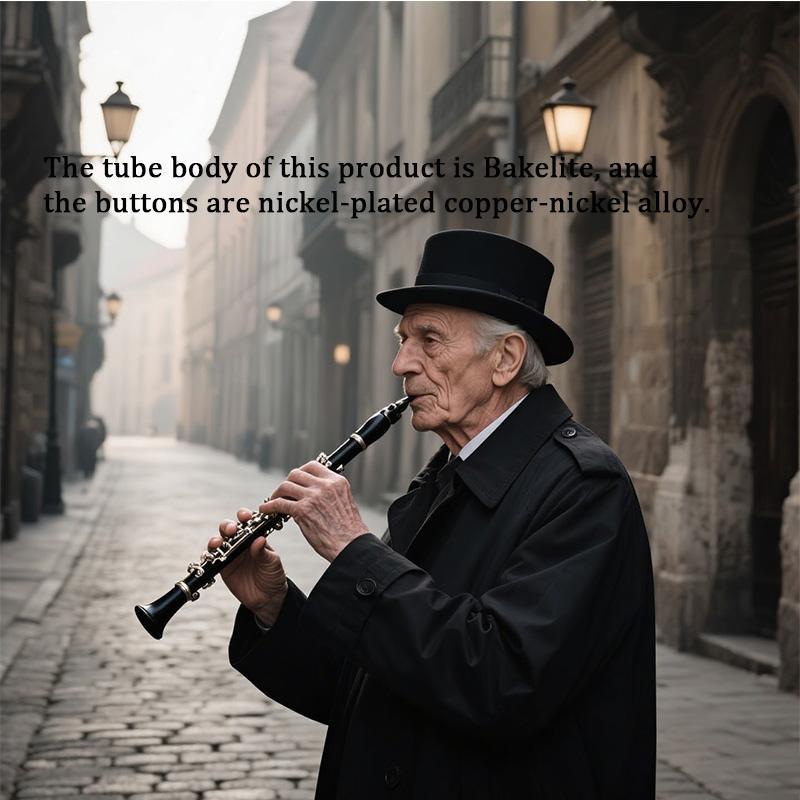 Bb Clarinet, 17 Key Clarinet with Accessories, Woodwind Instrument for Beginners, Musical Instrument for Students, Gift for Music Lovers