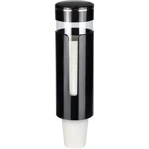 18ACTIVEKITCup Dispenser, Pull Type Water Cooler Cup Holder Fit 4oz-7oz Disposable Cups, Upgraded Wall Mounted Mouthwash Cup Dispenser for Bathroom Office Gym School -Black