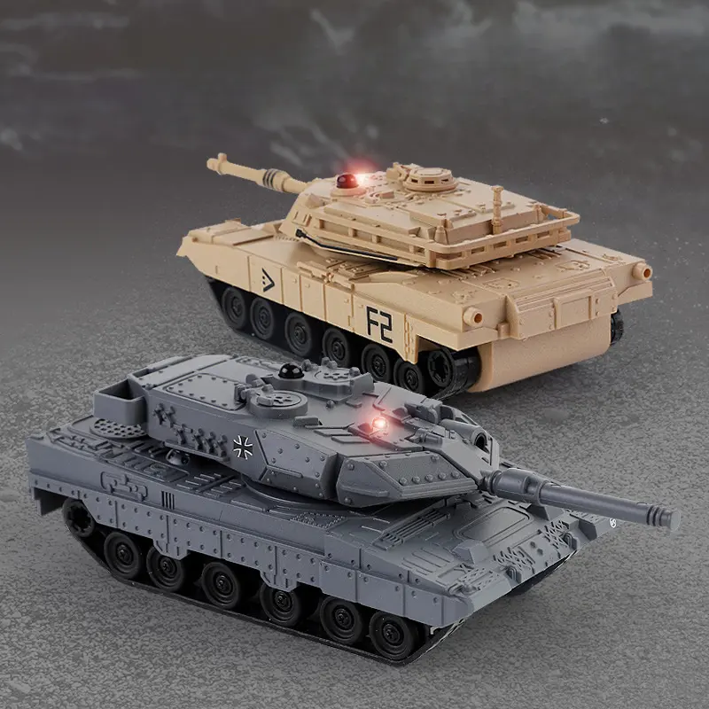 2.4G Mini Remote Control Battle Tank With Infrared Combat Function Rotatable Turret And Full Direction Movement For Kids Toy Collection