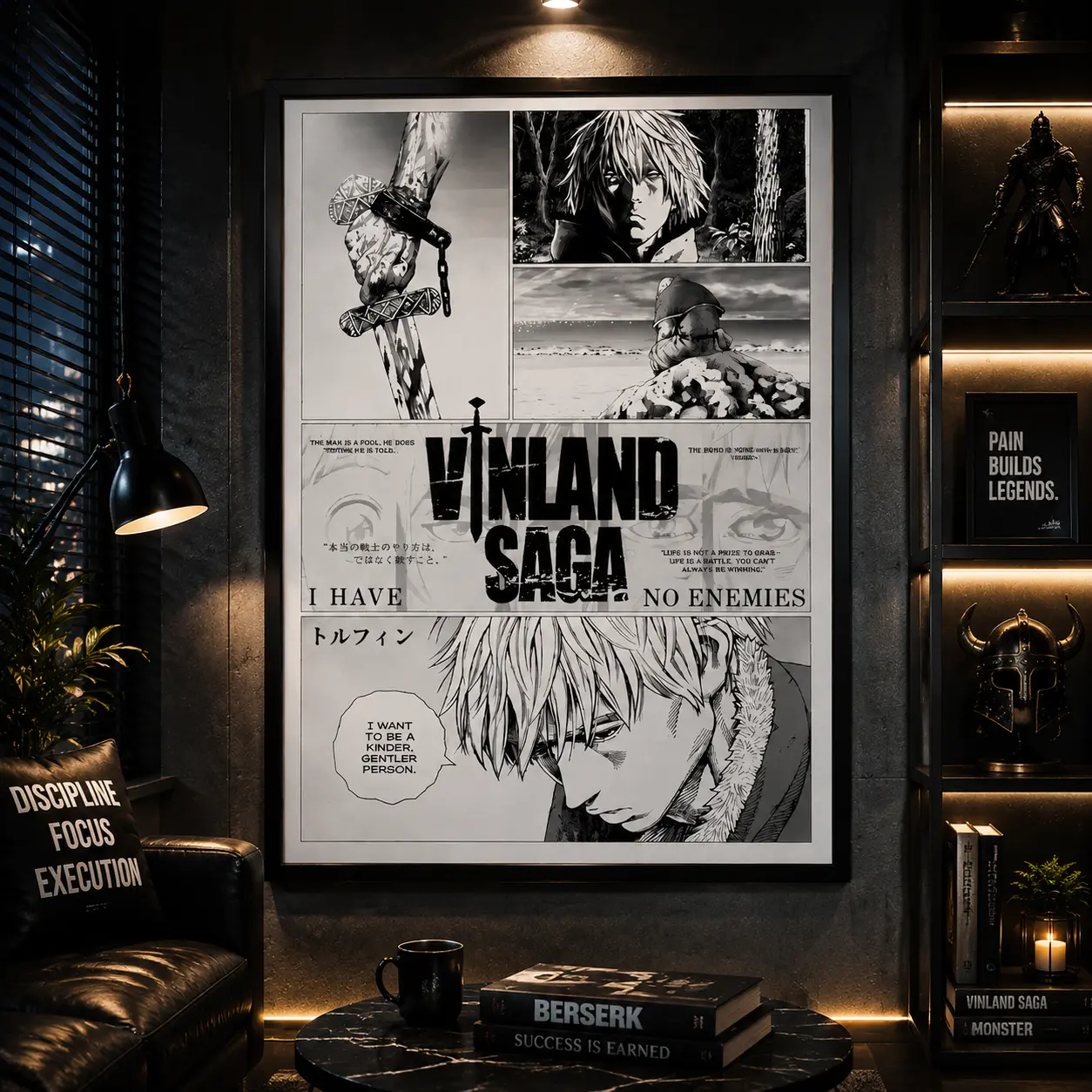 Vinland Saga Anime Poster, Thorfinn Manga Art Print, Anime Gift, Anime Wall Art, Manga Room Decor, Viking Anime Decor, Otaku Wall Decor, Canvas Wall Art Print, Japanese Manga Poster, Bedroom Dorm Gaming Room Decor
