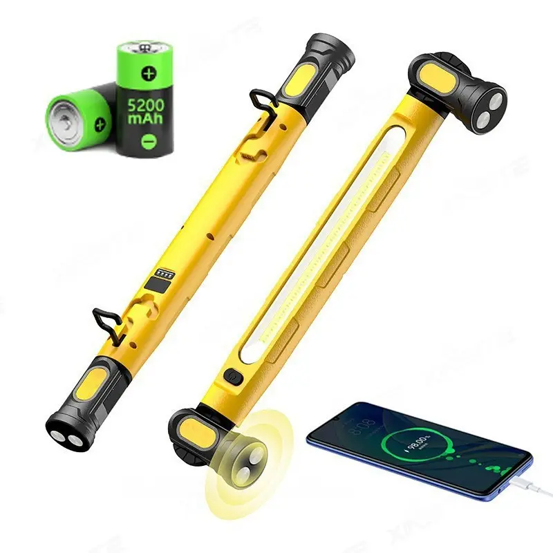 3000LM Cordless Under Hood Work Light, 5200mAh USB-C Rechargeable LED Work Light Bar, 3 Color Temp Modes Magnetic Hook Work Light, Portable Mechanic Light for Car Repair Garage Job Site Workshop-YY2