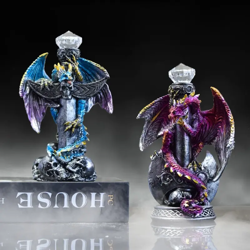 Creative Dragon Resin Statue Figurine, Abstract Luxury Home Decor Ornament For Living Room Entryway TV Cabinet Desk Desktop Ornaments, Perfect Birthday Halloween Christmas Easter Gift For Friends