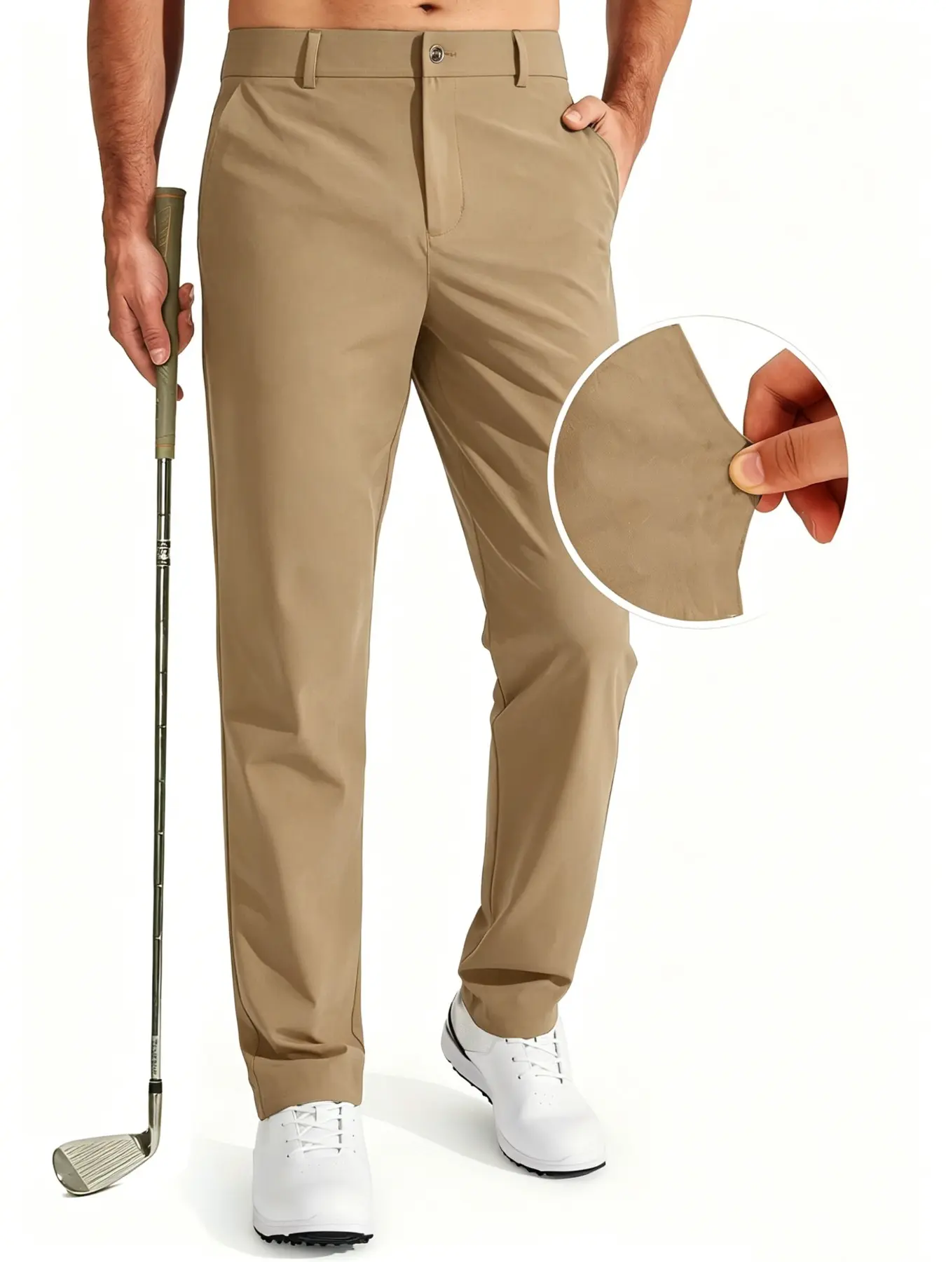 Men's Business Casual Suit Pants, Slim-Fitting Ankle-Length, Zipper Fly, Mid Waist, Soft Breathable Fabric, Anti-Wrinkle, All Seasons, Business Fashion Pants