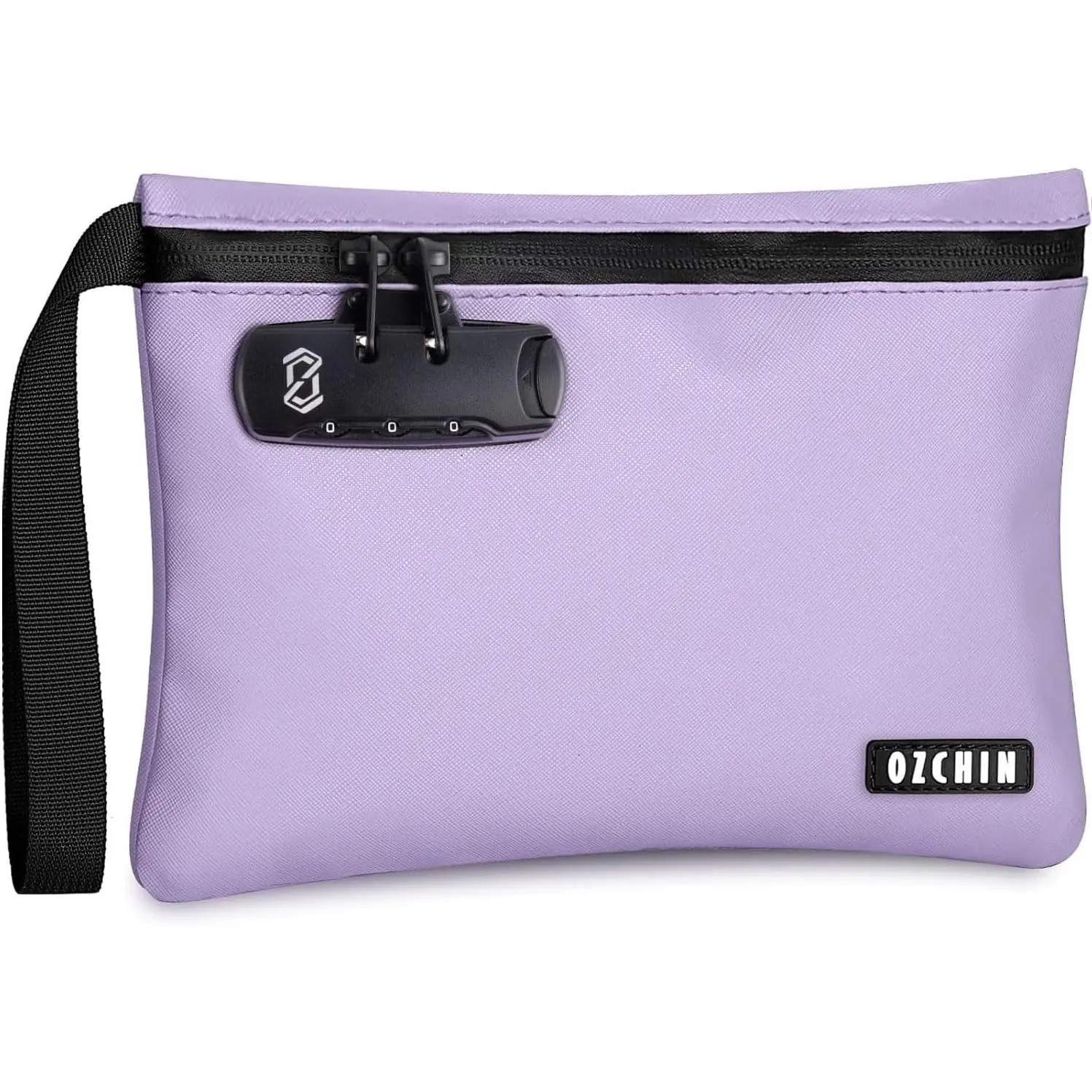 Smell Bag with Combination Lock 10 X 7 inchs Locking Bag PU Waterproof Lockable Case Great Gift