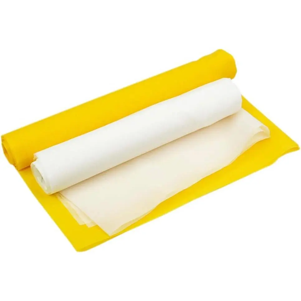 Silk Screen Printing Mesh, 100/110/120/140/160/180/200/250/300Mesh, White Yellow for Screen Printing Machine Equipment Accessories, Filter Painting, Polyester Fabric (140M/55T White)