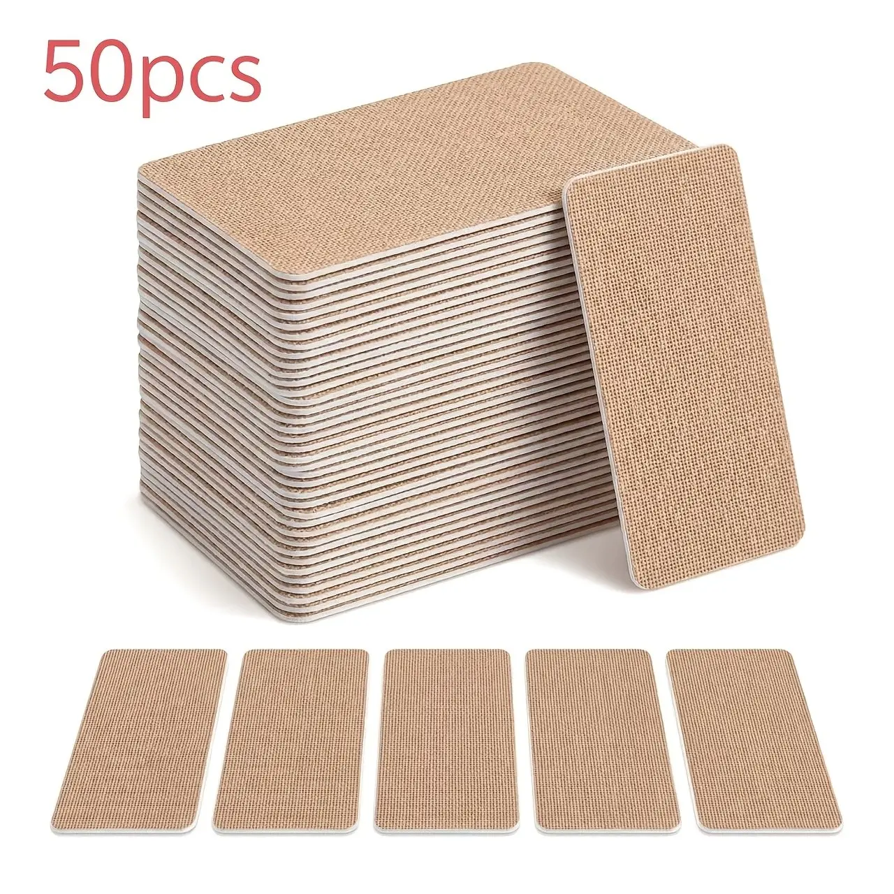 50pcs Sport Elastic Finger Pads, Bowling Thumb Support Anti-Friction, Ergonomic Skin Color, Sports Finger Tape, Comfortable & Durable, Elastic Athletic Tape