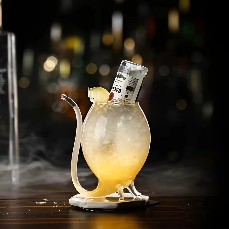 300ML Creative Glass Cup, Tall Vampire Water Glass, Atmosphere Wine Glass, Whiskey Milk Coffee Sipper, Ideal for Home/coffee Shop/bars