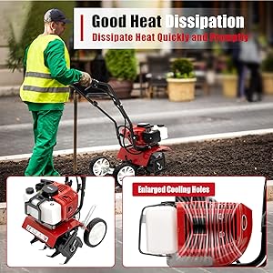 52CC Powerful Garden Tiller With Adjustable Depth For Farm Cultivation home essentials 52CC Powerful Garden Tiller With Adjustable Depth For Farm Cultivation home essentials