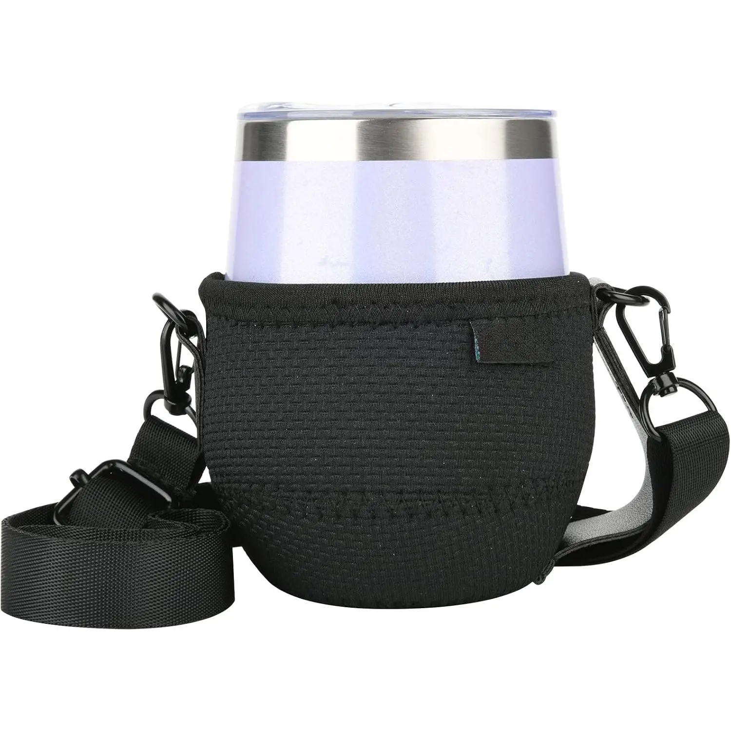 Stemless  Glass Insulator with Adjustable  Strap for  Walk  Tasting Festival Event (Stemless,15-18oz)