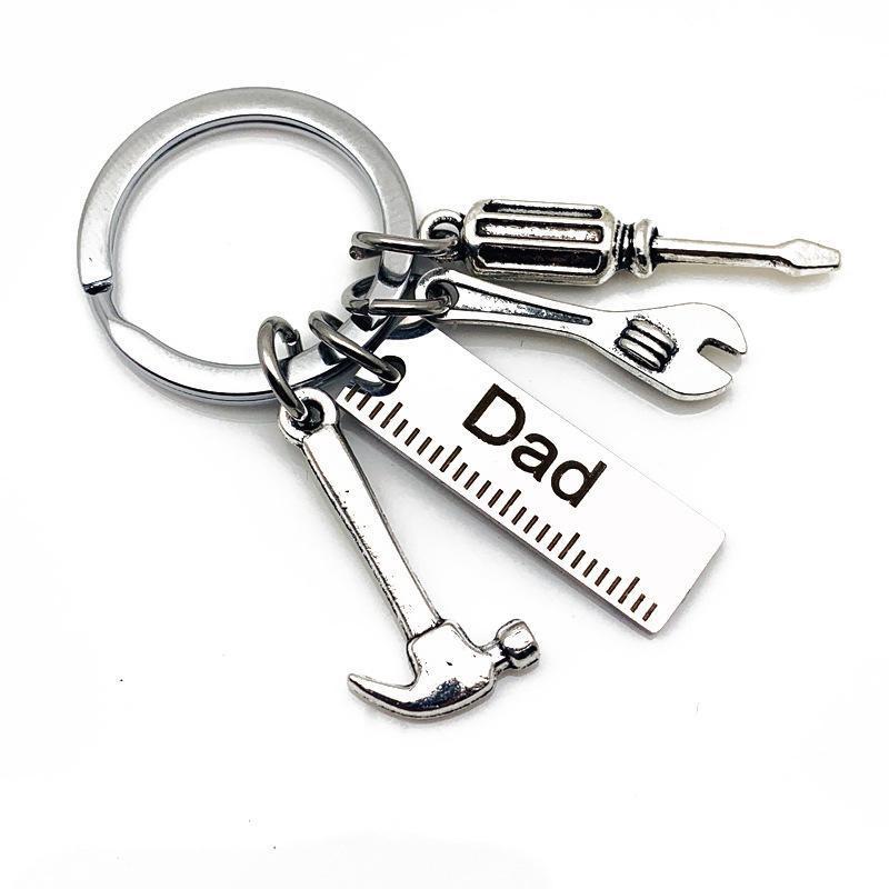 DIY Stainless Steel Father's Day Keychain Hammer Screwdriver Wrench Daddy Tool Father's Day Gift